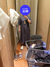 無印良品（MUJI）女式 萊賽爾混五分袖連衣裙 女裝裙子長裙25年秋季新品 BC2NPC5A 中灰色 M (160/84A) 曬單實(shí)拍圖