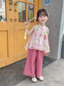 G.DUCKKIDS小黃鴨女童國風套裝夏季好看兒童新中式女寶寶夏裝漢服兩件套 中式牡丹無袖套裝 120 (建議105-115cm 4-5.2周歲) 曬單實拍圖