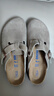 BIRKENSTOCK勃肯德國(guó)進(jìn)口男女款牛皮絨面革軟底Boston包頭拖鞋 灰色窄版560773 39 曬單實(shí)拍圖