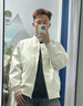 卡圖弛美式cleanfit飛行員夾克男春秋季寬松潮流棒球服高街痞帥工裝外套 米白色 XL 曬單實(shí)拍圖