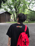 MEDM25SS貼皮四字短袖T恤男士2025新款半袖美式復(fù)古休閑五分袖tee 黑色 L 曬單實拍圖