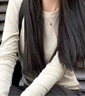NOMe長袖t恤女早秋新款修身螺紋內搭打底衫韓式正肩上衣 黑色 S  曬單實拍圖