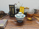 七丞堂七丞堂琺瑯彩雪景三才蓋碗茶杯單個不燙手泡茶碗家用陶瓷功夫茶具 七丞堂【雪景元寶蓋碗】簡裝 曬單實拍圖