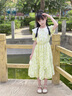 木木屋童裝女童連衣裙夏季2025新款6-12歲兒童公主裙洋氣女孩裙子夏款潮 2401綠色 150 適合140-150cm年齡11-12歲 曬單實拍圖