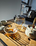 高茗日式公道杯玻璃茶具分茶器帶茶漏一體泡茶杯高端公杯茶海茶漏套裝 金色把公杯+茶漏400ml 曬單實(shí)拍圖