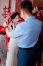 鷺青一原創(chuàng)【清光調(diào)】重工提花旗袍裙女夏季國風(fēng)改良新中式連衣裙 米色旗袍裙 M 曬單實拍圖
