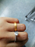 六桂福珠寶心心相印黃金戒指足金999結(jié)婚黃金戒指男女款情侶對(duì)戒七夕禮物 女款（活口可調(diào)節(jié)） 4.70g 曬單實(shí)拍圖