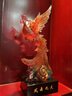 琉璃鳳凰工藝品火鳳舞九天擺件客廳玄關(guān)裝飾吉祥禮物輕奢高檔裝飾 鳳舞九天中（贈(zèng)送水晶底座） 曬單實(shí)拍圖