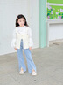 可英 GOWINBABY女童牛仔褲開(kāi)叉2025春秋小女孩喇叭褲女寶修身時(shí)尚藍(lán)色嬰幼兒長(zhǎng)褲 藍(lán)色 130 （適合身高120cm-130cm） 曬單實(shí)拍圖