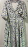 moussy 2025夏季新品法式浪漫系帶碎花襯衫連衣裙028ISA33-2371 015花紋白色 M 曬單實(shí)拍圖