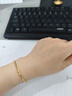 周大福貓眼足金黃金手鏈女禮物(工費(fèi)460)15cm 約4.85g EOF1516 曬單實(shí)拍圖