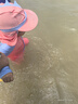 JEEMERY兒童泳衣嬰兒寶寶1-3歲男孩女童幼兒連體長(zhǎng)袖帶帽沙灘游泳裝 橙紅6碼+防曬帽 適合100-110cm 曬單實(shí)拍圖