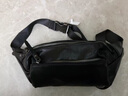 ANDSEEYOU品牌 胸包男 頭層牛皮腰包 真皮斜肩包休閑收納包 商務(wù)胸前斜挎包 植鞣牛皮黑色 曬單實(shí)拍圖