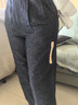 無印良品（MUJI）女式棉漢麻牛仔寬版褲女款褲子長褲25年夏季女裝丹寧回潮BE1X0A5S 深藏青色 M （160/66A） 曬單實(shí)拍圖