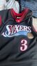 NBA官方Mitchell&Ness76人艾弗森球衣00-01賽季球迷版復古運動背心 黑色1 L 曬單實拍圖