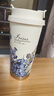SZTAA保溫水杯不銹鋼大容量男女學生隨行咖啡杯雙飲茶水分離吸管杯情侶 鳶尾花 520ml 下沉式茶隔-陶瓷覆層 曬單實拍圖