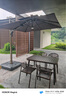 藤朝家具（Teng chao jia ju）戶外桌椅套裝花園露天鑄鋁椅桌休閑陽(yáng)臺(tái)別墅北歐庭院室外桌椅 花背4椅+130CM鋁合金條紋長(zhǎng)桌 曬單實(shí)拍圖