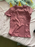 瑜伽服女上衣夏季運(yùn)動(dòng)健身服速干修身普拉提訓(xùn)練跑步圓領(lǐng)短袖t恤 豆沙粉上衣【彈力速干】 L 適合100-115斤 曬單實(shí)拍圖