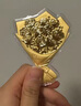 周大生黃金玫瑰手捧花生日蛋糕擺件金貼投資金工藝品生日禮物送女友 足金小熊蛋糕金貼-0.2g 曬單實(shí)拍圖
