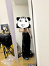 Shelley Jones美式潮牌格子彎刀牛仔褲男夏季潮設計感大口袋直筒褲寬松闊腿長(cháng)褲 黑色 M [推薦80-100斤] 曬單實(shí)拍圖