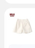 無印良品 MUJI 大童 抽褶 裙褲 兒童 褲子 童裝 女童 CB1JNA4S 米白色 120/53A 曬單實拍圖