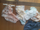 雅鹿冰絲內褲女無(wú)痕夏季薄款中腰性感女士?jì)妊澘咕d少女三角短褲頭 薄霧輕茶-冰絲款 6條 XL （推薦120-145斤） 曬單實(shí)拍圖