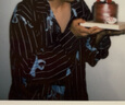 野獸派家居（tbh）Z系列天絲棉條紋家居服套裝男女同款家居服套裝 黑豹睡衣 長款L 曬單實拍圖