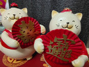 軒締閣喜慶招財貓擺件客廳裝飾品閨蜜訂婚新婚結(jié)婚禮物送新娘姐妹送新人 喜禮招財貓【禮盒禮袋裝】 曬單實拍圖