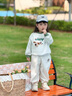 G.DUCKKIDS小黃鴨童裝嬰兒套裝春季男寶寶長袖衣服秋男童上衣褲子分體兩件套 綠條紋 套裝單層 80cm （建議6-9個(gè)月） 可開檔 曬單實(shí)拍圖