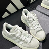 adidas「面包鞋」GRAND COURT BASE 00s休閑低幫板鞋男女阿迪達(dá)斯 淺灰/白色/樹脂黃   45 曬單實(shí)拍圖