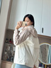 波司登2025新款沖鋒衣鵝絨服女短款三合一防風防水保暖外套B250331302 初雪白/砂巖啡|8F10/7C42|8F1A S 160/84A 體重約100-110斤 曬單實拍圖