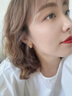 潮宏基 至簡絮語黃18K金耳環(huán)女士耳扣彩金耳環(huán)耳飾送女友生日禮物 一對款 曬單實(shí)拍圖