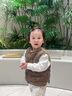 高梵兒童羽絨服黑金5.0鵝絨服男女童寶寶保暖輕薄羽絨馬甲可收納內膽 YT橡木棕 90 (充絨量18g) 曬單實拍圖