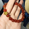 石玥珠寶收藏級8mm紅瑪瑙手串黃金桃花本命年轉運珠水晶瑪瑙手鏈男女士款 曬單實(shí)拍圖