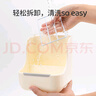 比克熊兔子草架食盆二合一兔籠可固定防翻米色外置飯盆碗用品 曬單實(shí)拍圖