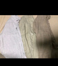 無(wú)印良品（MUJI）男式 漢麻水洗 長(zhǎng)袖襯衫 男士襯衣外套上衣男款夏季 男裝AC218A5S 灰色條紋 M (170/92A) 曬單實(shí)拍圖