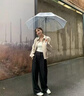 JRET短款夾克外套女2025春秋新款韓版時尚休閑小個子翻領棒球工裝 卡其色 S 曬單實拍圖