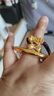 展緣黃金手鐲女足金包銀簡(jiǎn)約光面推拉款鐲子實(shí)心送女友禮物 光面手鐲推拉款 約30克 曬單實(shí)拍圖