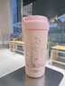 EATKM輕奢品牌吸管保溫杯316不銹鋼保溫杯子陶瓷內(nèi)膽咖啡杯高顏值水杯 薔薇粉-316內(nèi)膽 曬單實拍圖