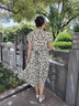 梵花秀中年媽媽夏裝洋氣連衣裙2025新款中老年女士夏季長裙雪紡碎花裙子 紅色 洋氣連衣裙 2XL 建議穿112-122斤 曬單實拍圖