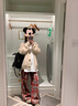 若盼圣誕紅毛呢格子闊腿褲女2025秋冬新款加絨加厚顯瘦慵懶寬松休閑褲 圣誕紅格長褲【春秋款】 M 95-105斤 曬單實(shí)拍圖