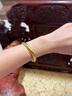 中國黃金（CHINA GOLD）滿天星黃金戒指女款足金活口素圈指環(huán)情人節(jié)生日禮物送女友老婆 車花滿天星戒指 約1.55g 曬單實(shí)拍圖