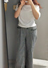 妙奕嘉白色短袖女t恤夏季衣服2025新款潮流顯瘦露肩斜肩上衣修身純欲 白色褶皺不規(guī)則一字露肩短袖 均碼 【建議85-118斤】 曬單實拍圖
