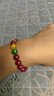 天官賜福朱砂手串10mm紫金砂五路財神手鏈情侶手鏈本命年送禮物 曬單實(shí)拍圖