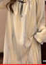 浪莎帶胸墊睡裙女春秋大碼純欲家居服甜美少女可外穿長袖女士睡衣 曬單實拍圖