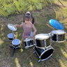 Talent Booty早教兒童玩具男孩女孩9打擊樂器架子鼓爵士鼓3-6-8歲節(jié)日生日禮物 【爵士鼓】中號7鼓2镲+鼓譜+鼓凳 曬單實拍圖