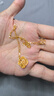 周六福七夕禮物  黃金項(xiàng)鏈女足金爆閃方糖鏈墜送女友禮物 計(jì)價(jià) 40+5cm尾鏈-4.12g 曬單實(shí)拍圖