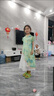 皮爾卡丹（pierre cardin）童裝兒童裙子夏季2025新款女童改良旗袍裙?jié)h服寶寶無袖連衣裙唐裝 綠色 110 尺碼4~5歲【100-110cm】 曬單實拍圖
