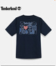 添柏嵐（Timberland）官方情侶款愛心印花短袖T恤新款透氣|A5NZZ A5NZZ433/深寶石藍(lán) L 曬單實(shí)拍圖