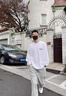 回力純棉長袖t恤男2025秋季新款舒適透氣重磅親膚打底衫寬松休閑上衣 【100%純棉】-白#HL活力藍(lán)橘 L 曬單實拍圖
